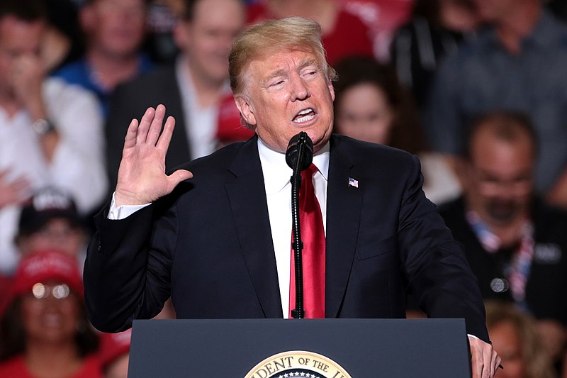 Donald Trumps at MAGA campaign rally in Phoenix, Arizona;