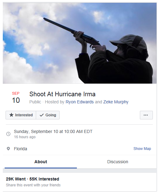 Dummies Shooting at Hurricane Irma;