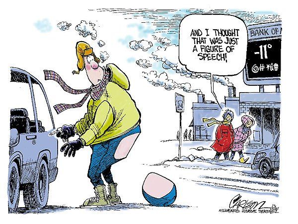Freezing Cold Funny Cartoon;