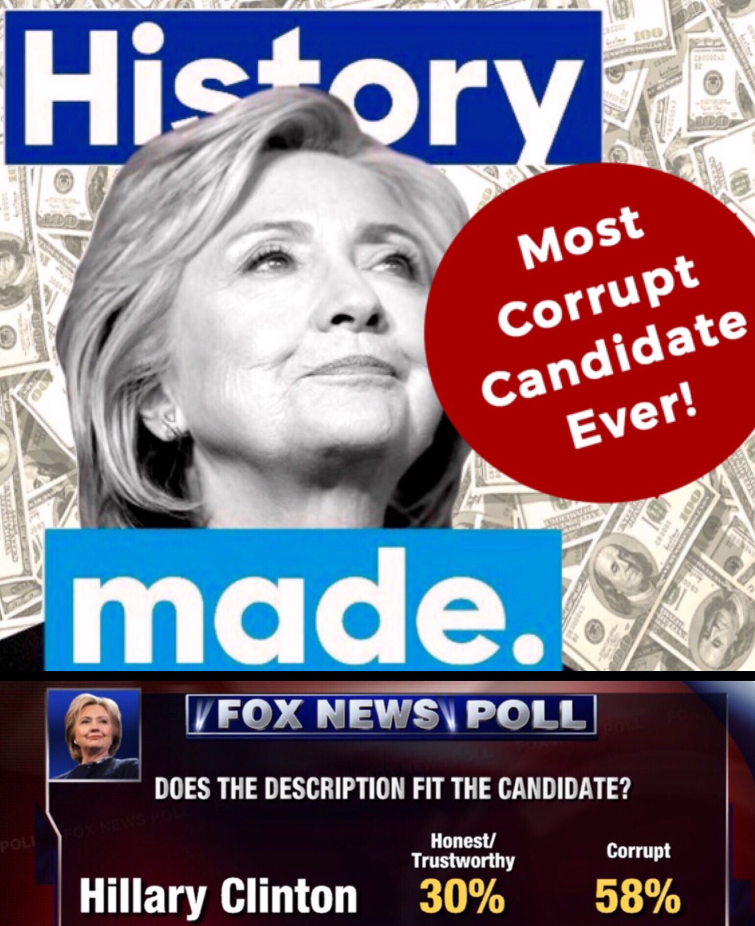 Hillary Clinton and the circle;