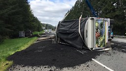 Human waste spilled all over Interstate 90 in the state of Washington;