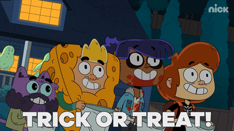 Kids Trick 'R' Treating During Halloween;