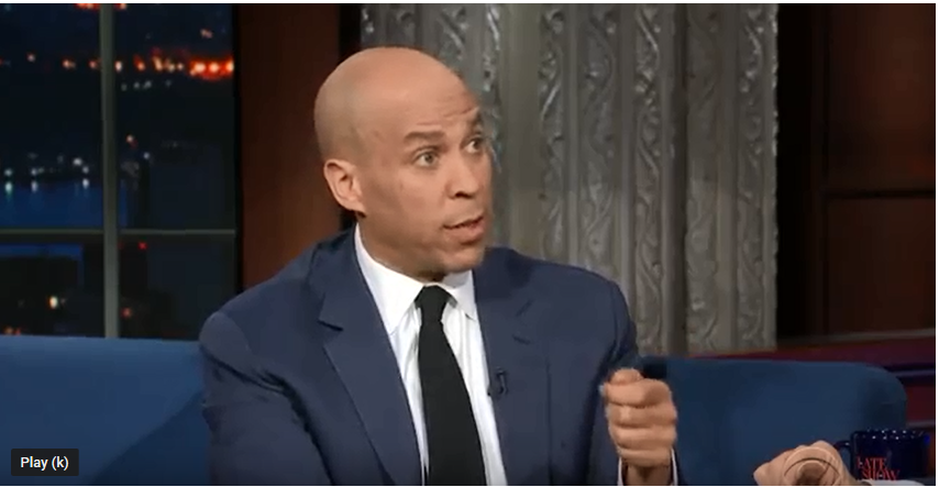 The Late Show with Stephen Colbert Cory Booker ;
