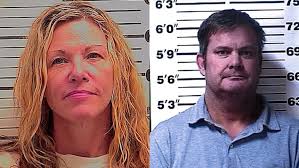 Lori Vallow and Chad Daybell in prison stripes;