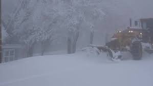 Winter Storm Piper Snow piled up Snowplow;